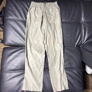 IZOD Men's Windbreaker Golf Pants Green Ankle Zipper Drawstring Active Size M